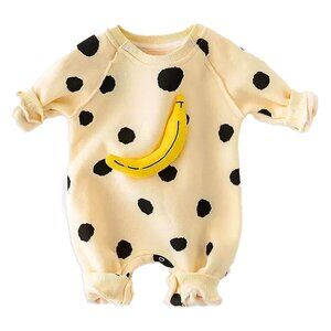 Mini Olie Baby Banana Striped Romper